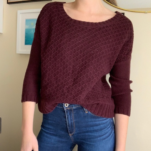 American Eagle Outfitters Sweaters - American Eagle Burgundy Sweater
